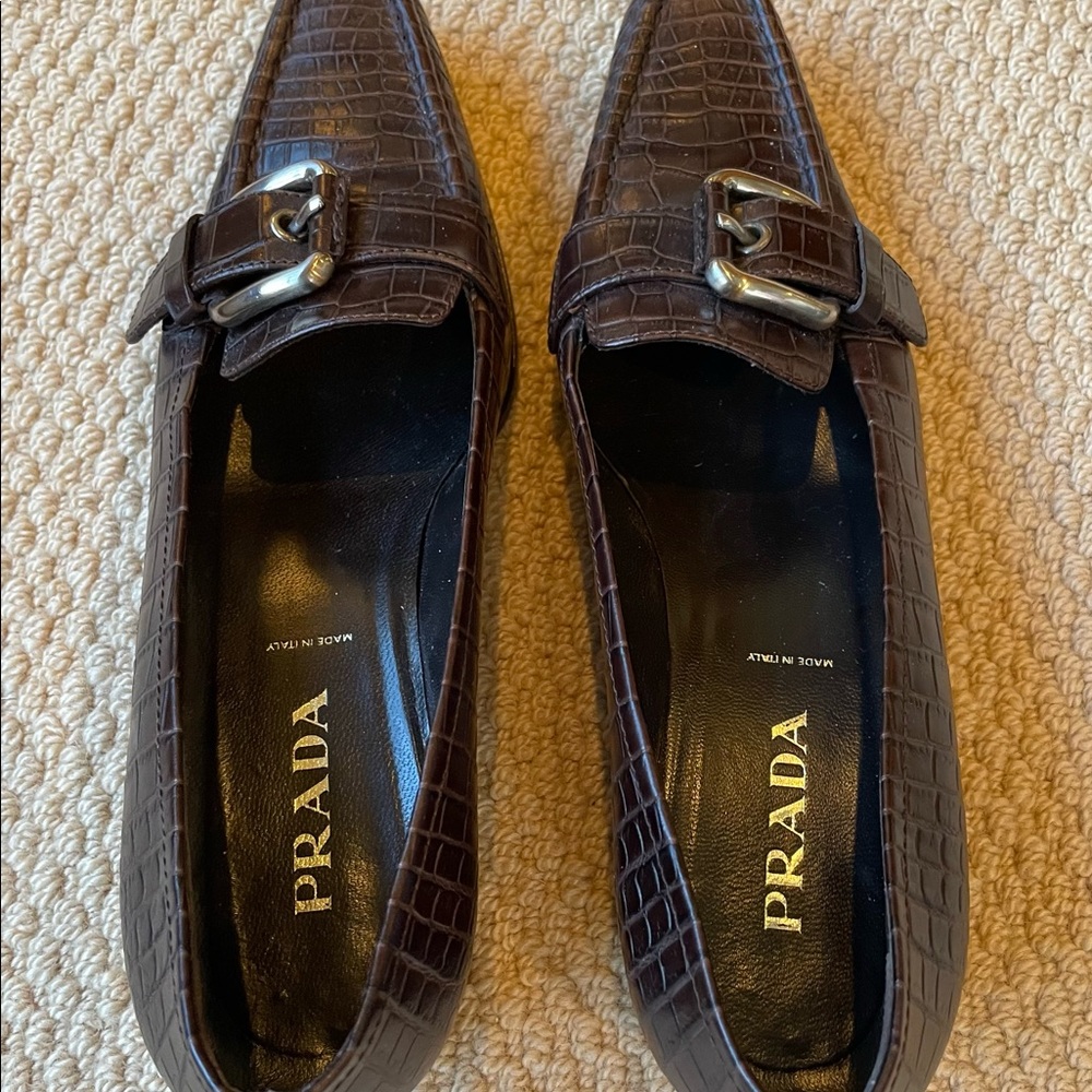 Prada Snakeskin Loafers